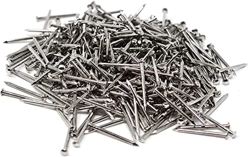 Design61 Perni a testa tonda per unghie, 1,4 x 20 mm, ferro nichelato, 100 g (circa 370 pezzi)