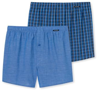 Schiesser Herren 2 Pack Boxershorts Baumwolle Web Multipack - Webboxer, royal_180500, 8/ XXL