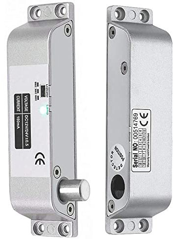 jasugKEY DC12V Electric Mortise Lock, Fail Safe Mode with Adjustment Time Delay, Electric Drop Bolt Lock for Door Access Control