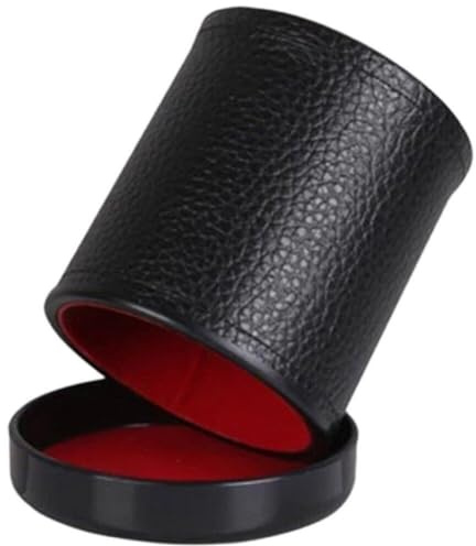 Glixoft Pu Leather Dice Cups Flannel Lining Dice Cup Dice Cup Leatherett Board Games for Bar Ktv Entertainment Supplies