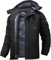 Tansozer Skijacke Herren Winter Wasserdicht Winterjacke Warm Gefüttert Regenjacke Atmungsaktiv Wanderjacke Fleece, Schwarz, M