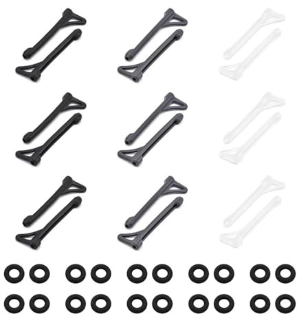 9 Paires De Couvre-Jambes De Lunettes Et 10 Paires De Housses Rondes Antidérapantes, Housses Antidérapantes Pour Lunettes, Supports De Lunettes, Accessoires Pour Lunettes