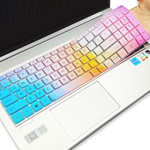 YongMai Laptop Keyboard Covers for 15.6 HP Pavilion Laptops, HP 15-Eg0076nr 15-Eg0103tx 15-Eg0065st 15-Eg0067st 15-Eh1010nr 15-Eh0085nr 15-Eh0095nr 15-Eh1070wm 15-Eh0050wm (Dazzling Color)