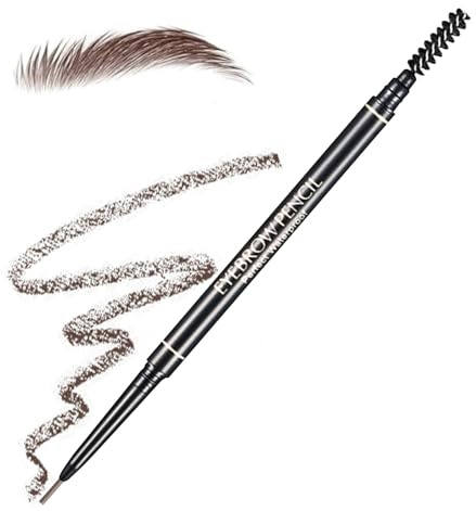 Brow Pencil Dual Ended with Spoolie Brush Easy To Use Natural Looking Brown