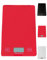 Digitale Küchenwaage, rechteckig, präzise wiegen bis 5 kg, Tara Funktion, LCD screen,Inkl Batterie (Rot, 216x150)