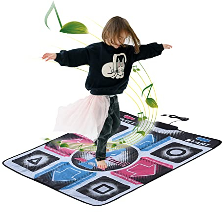 Yanmis Tanzmatten, rutschfeste, strapazierfähige, verschleißfeste Tanzschritt-Tanzmatten-Pad-Tänzerdecke t mit USB für PC-TV-Spiel, Tanzspiele, TV-Tanzpad-Tanzmatte
