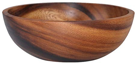 HEMOTON Natürliche Holzschale Salatschüssel für Reissuppe Nudeln Mischen üsli Snacks Servieren Schüssel Größe