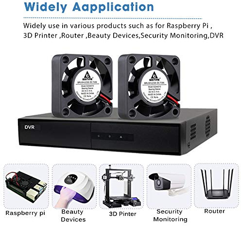 GDSTIME 2PCS 40mm Fan USB DC 5V 4010 Mini USB Computer Fan 40x40x10 mm 4CM Cooling Fans 5500 RPM for Laptop TV box or Small Appliances