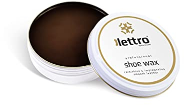 Lettro Shoe Wax, 100ml (3.38 fl. Oz), Professional Quality Polish in Multiple Colours, Exceptional Shine for Smooth Leather Shoes, Bags, Jackets and More, Dark Brown