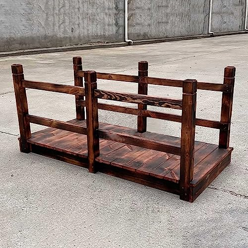 ZIMGOD Gartenbrücke Flache Gartenbrücke 150cm Lang, Hochleistungsteichbrückenrechteck, Kleiner Bach/Wasserkanal/Schuppen-Fußgängersteg, Leicht Zusammenzubauen