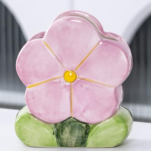 Busnos Stiftehalter Blume Zimmer Deko Cute Boho Style Kawaii Lila Pen Holder Aesthetic Pinselhalter Stifte Organizer Schreibtisch Zubehör Geschenk Für Frauen