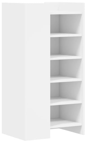 vidaXL Mueble Zapatero Madera de ingeniería Blanco 52x37,5x100 cm, Almacenamiento Zapatero, Armario de almacenaje de Zapatos, Organizador de Zapatos