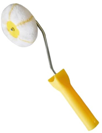 Gcljlmy Rouleau de peinture avec coupe-bordure d'angle, pinceau, traitements muraux pour la cuisine, outil de peinture murale pour revêtements, meubles, peintures au latex, peinture (1 tête, poignée