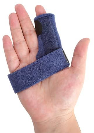 Férula para Dedos Set 2 Piezas para Estabilización de Dedos, Férula Ajustable para Soporte de Dedos Fracturados, Lesiones y Rehabilitación, Confortable y Transpirable para Pulgar, Índice y Otros Dedos