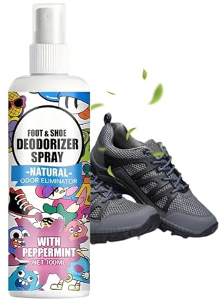 Skospray, 100 ml Odor Neutralizing Cleaner, 100 ml Natural Fresh Shoe Care System med Deep Deodorizing Formula Design, Travel Footwear Hygien Andningsbar Fabric Care Build, Daglig användning