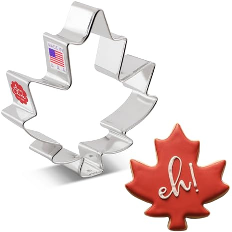 Ann Clark Canadian Maple Leaf Cookie Cutter, Large 4” Made in USA