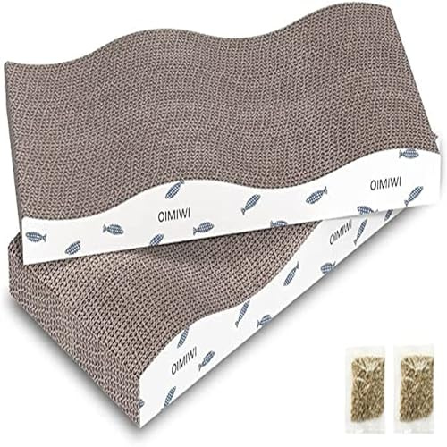 Cat Scratcher 2 PCS Pad, Cardboard with Premium Reversible Scratch Textures Design Wide Durable Scratching Pad