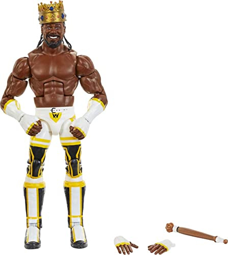 Mattel WWE King Woods Elite Collection Actionfigur, luxuriöse Artikulation und naturgetreues Detail mit ikonischen Accessoires, 15 cm