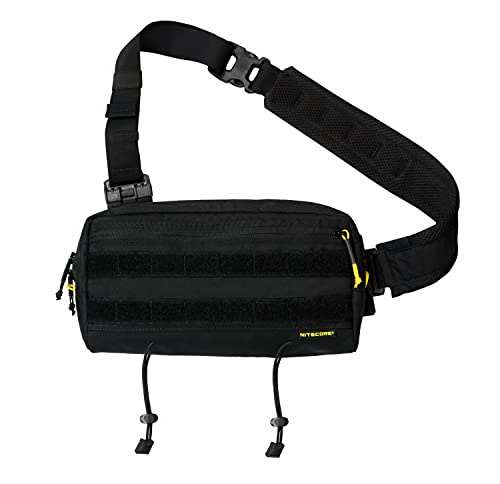 NITECORE SLB03 - Borsa a tracolla convertibile a tracolla, per uomo e donna, nero, 26cm x 12.5cm x 5cm, Borsa leggera sul petto