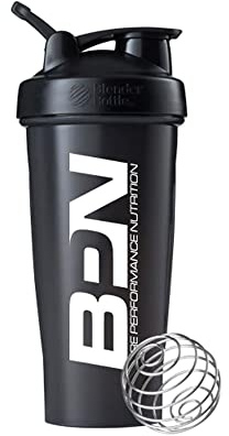 BARE PERFORMANCE NUTRITION Blender Bottle Shaker Bottle, 28 oz Shaker Bottle with Wire Whisk, Black