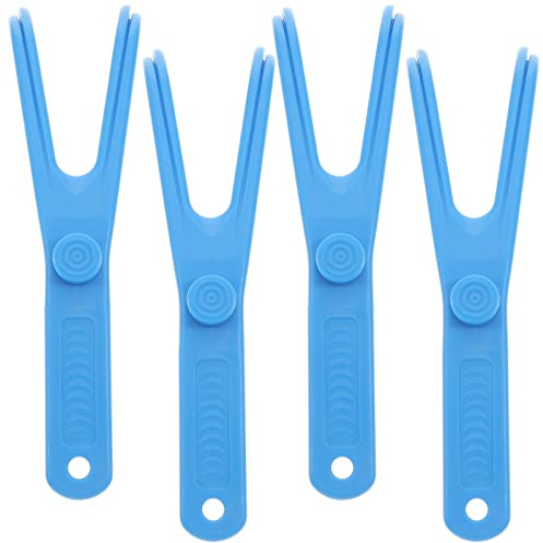 Healifty Supporto per filo interdentale per denti – 4 pezzi riutilizzabili riutilizzabili per maniglia per filo interdentale di ricambio maniglie per la pulizia dei denti (colore casuale)