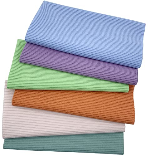 aufodara 6 Stück Cord Stoff 47x47cm Polsterstoff Quiltingstoffe Deko Stoff Stoffe zum Nähen DIY Artcraft Handarbeit (Farbe B603)