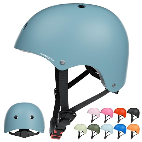 KORIMEFA Casque Velo Enfant Trotinette Roller Skate 3-13 Ans, 51-58 cm, Casque de Sécurité, Adapté à Plusieurs Sports, Respirant, Léger, Réglable, pour Garçons et Filles