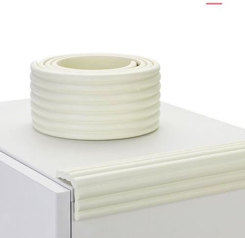 BBTISG 2m Striscia di Protezione in Silicone per Bordi per Mobili e Tavoli per Bambini Paraurti di Sicurezza per Bambini (bianco)