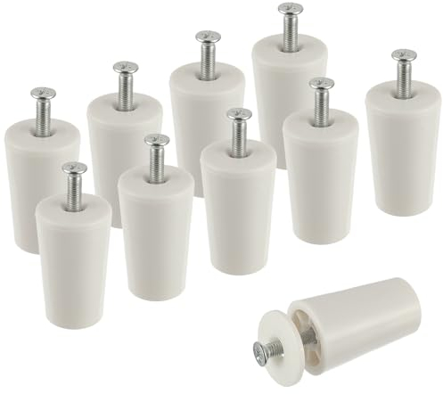 EPLZON Anschlagpuffer Stopper für Rollladen 40mm weißer Rollladen Stop für Rollo Jalousien einschließlich Unterlegscheiben und Schrauben (Packung 10 Stück)