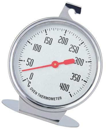 Termometro da Forno 0-400 Gradi, Termometro Analogico in Acciaio Inossidabile Termometro da Forno Stand Up Facile da Leggere per Forno Grill Friggere Alimenti Forno Elettrico a Gas