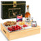 Aragallant Plateau de Canapé, Canapé Bar Snack Box, Plateau de Service Porte-Verre à Vin, Plateau Repas avec Bols à Collation en Acier Inoxydable (Jaune)