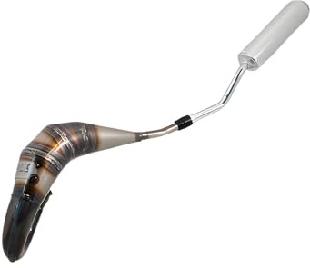 Impianto di scarico Evok Iron Pipe con omologazione Shorty Silenziatore saldato a mano, Inox/Alluminio per CPI SM 50 08-13