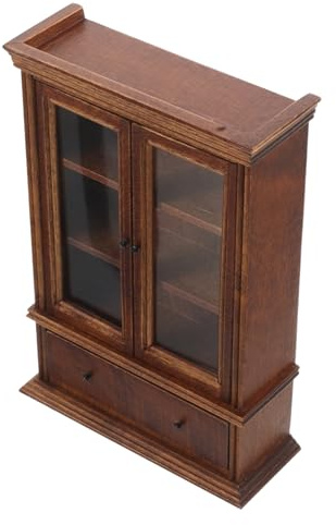 Gatuida Étagère Miniature pour Maison De Poupée Meuble Bois Bibliothèque Présentoir Décoration Intérieur Mobilier Échelle Accessoires pour Maison De Poupée