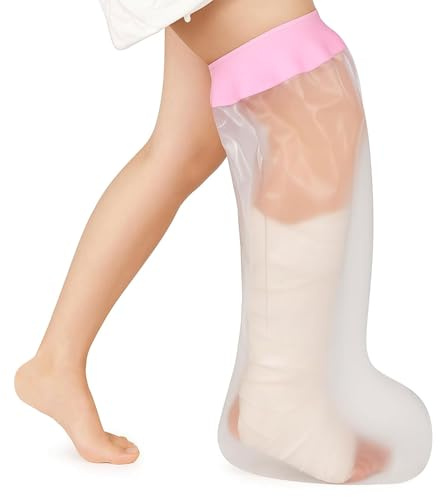 Muorruo Protecteurs étanches pour plâtre pour la Douche, Protection complète et Confortable pour la Jambe des Adultes, Garde la plaie/Le Bandage au Sec Lors du Bain, pour Les fractures de