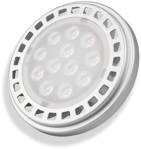 INNOVATE ES111 GU10 LED Leuchtmittel 1 Stk. [12W 3000K Warmweiß Dimmbar 60° Spot] QRB11 QRB111 LED Lampe Ersatz 100W Strahler Deckenlampe Innenbereich