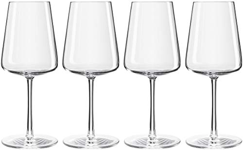Stölzle Lausitz Power White Wine Glasses 402ml, Set of 4, Dishwasher-Safe, Lead-Free Crystal Glass, Elegant and Shatter-Resistant