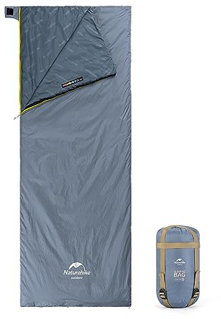 Naturehike Saco de Dormir Ultraligero para Verano, portátil, Resistente al Agua, Compacto, cálido, para niños y Adultos, acampadas, Senderismo, para 3 Estaciones