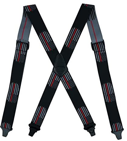 MELOTOUGH Bretelle adatte agli aeroporti, senza ronzio, clip in plastica da 3,8 cm, bretelle completamente elastiche con toppa in pelle, Nero Usa, X Back