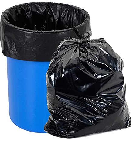 O2frepak Schwarz Müllbeutel 60Liter Reißfest,Schwerlast Müllsäcke,Starke Müllbeutel,Strong Garbage Bag and Heavy Duty Trash Bags(60x80cm,100 Stück)