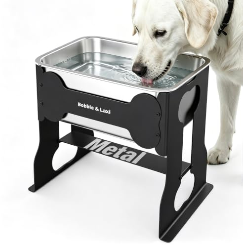 Bobbie & Laxi 14 Elevated Dog Water Bowl, 2.4 Gal Stainless Steel Bowl