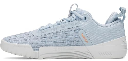Under Armour Tribase Reign 6 - Tenis para Mujer, Blue Calm/Distant Gray/Solar Orange, 38.5 EU