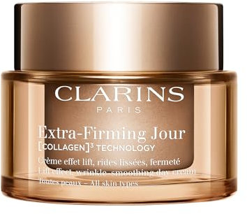 Clarins NEW Extra-Firming Day Moisturizer | Firming Anti Aging Face Cream | Contains Collagen Polypeptide & Niacinamide | REFILLABLE | All Skin Types | 1.7 Ounces