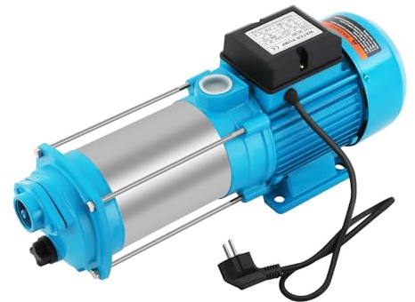 Trädgårdspump 1 300 W vattenpump 4 000 l/h 9,8 bar rostfri stålpump för vattenverk centrifugalpump självsugande centrifugalpump, för jordbruk, trädgård