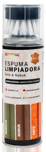 MG ARTESANOS | Spray Limpiador para Ante y Nobuk – Limpieza en Seco para Zapatillas, Botas y Bolsos, Elimina Manchas y Suciedad sin Dañar el Material. Fabricado en España (2 unidades)