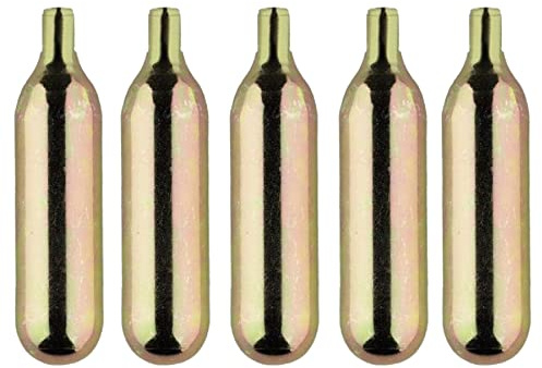 Laxzo ® CO2 Cartridge 12g Non Threaded Gas Capsule Bike CO2 Inflator Cycling Bicycle Pump MTB & Road Tires Airsoft Guns Gas Capsule Quick Inflator 5PCS