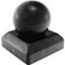 TIMCO Ball Fence Post Cap Epoxy Black - 100mm