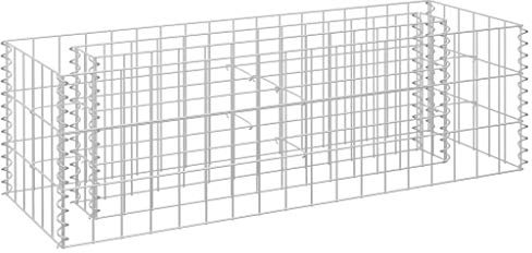 Gecheer Gabbione,Fioriera,Letto Rialzato,Metallo,da Giardino,da Esterno,in Acciaio Zincato,Gabbione da Giardino,Fioriera da Giardino,Gabbione da Esterno,Fioriera da Esterno,Fioriera in Metallo