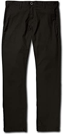 Volcom Frickin Modern Fit Stretch Pantalón chino, Black 1, 33W / 32L Hombre
