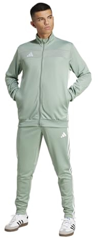 adidas Men's Tiro 25 Essentials Training Soccer Jacket, Silver Green/White, Medium