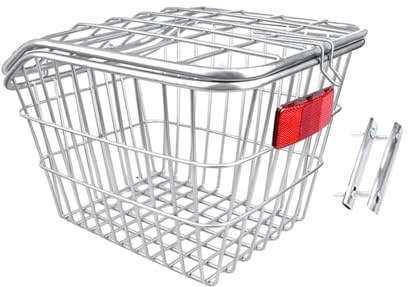 Zxpjkyu Cesta Trasera para Bicicleta, Cesta de Almacenamiento para Bicicletas Plegables Infantiles, para Senderismo Al Aire Libre.